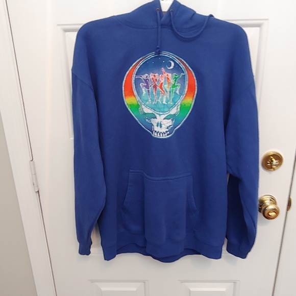 Other - Grateful Dead ⚡️ Dance Your Face ⚡️ Hoodie Hooded Sweatshirt-Blue Men’s …